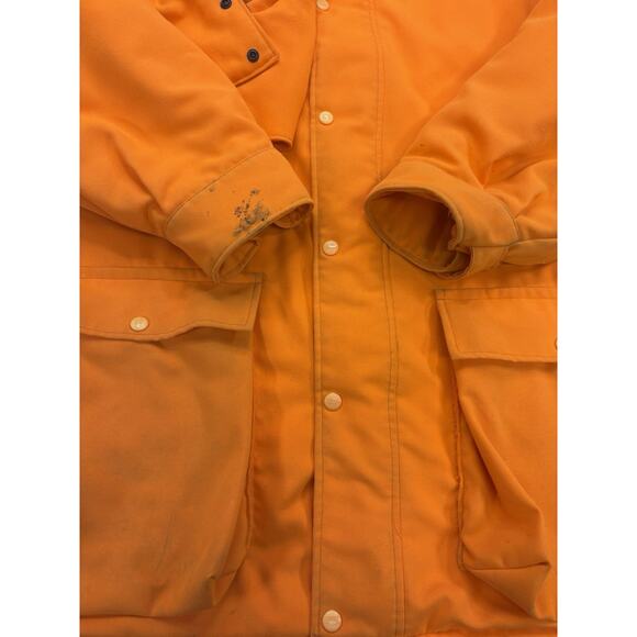 Vintage L.L.Bean Blaze Orange Hunting Jacket Men’s XL Field Coat Game Pockets - Picture 13 of 13